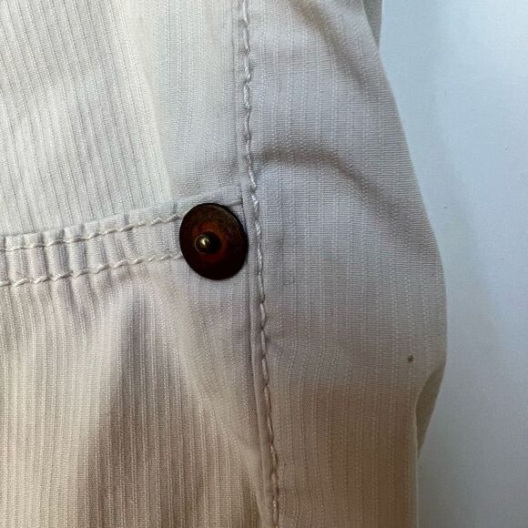 Christopher Blue Cropped Straight Leg Pants Capri pale khaki women’s size 10 - Picture 9 of 12